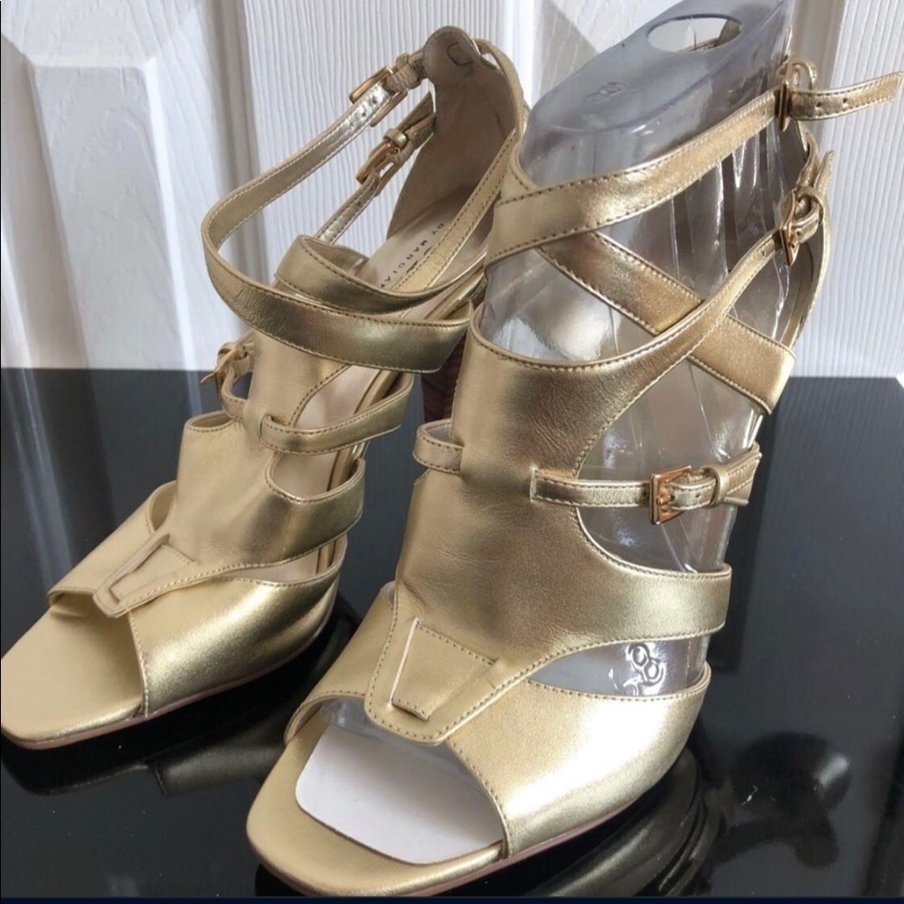 Guess By Marciano Gold Heel Sandals
